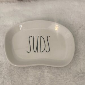 Rae Dunn Soap Dish with 'SUDS' Text